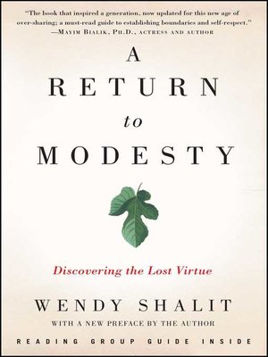 cover image of A Return to Modesty